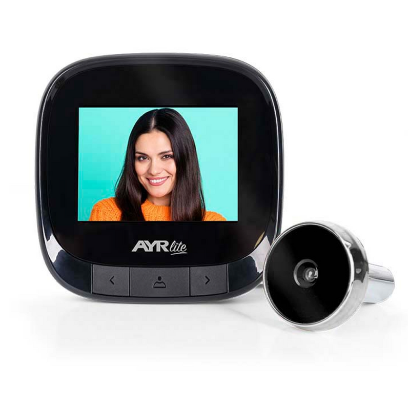 Mirilla digital LITE 9001 negro/cromo con pantalla de 2,4"