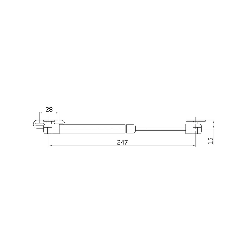 120N hydraulic gas lift piston and folding compass