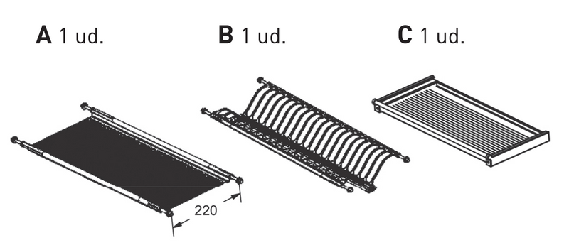 Escurreplatos con bandeja antigoteo para el mueble de tu cocina de 400mm de ancho