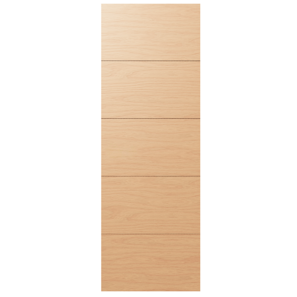 Panel madera natural en roble barnizado de 2065x868x5mm para puerta modelo VT5