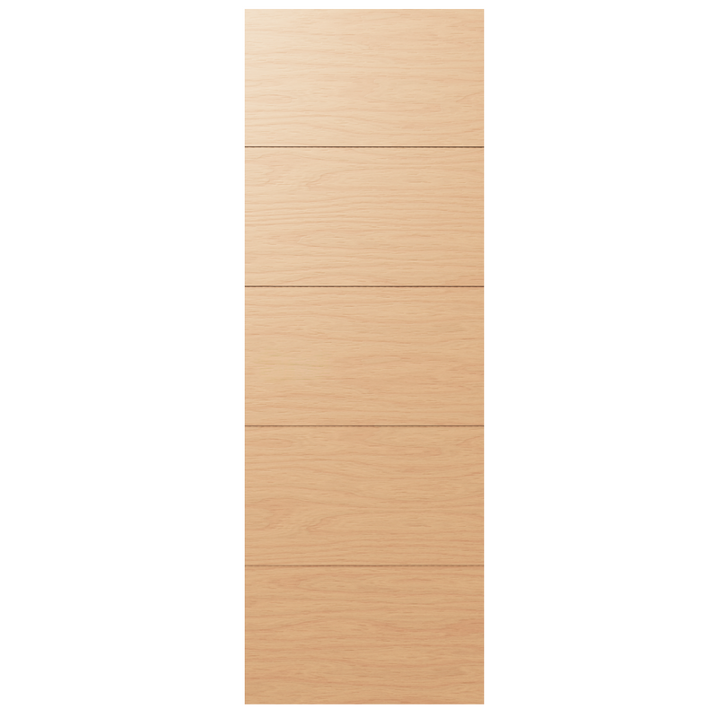 Panel madera natural en roble barnizado de 2065x868x5mm para puerta modelo VT5