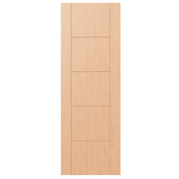 Panel madera natural en roble barnizado de 2065x868x5mm para puerta modelo VP5