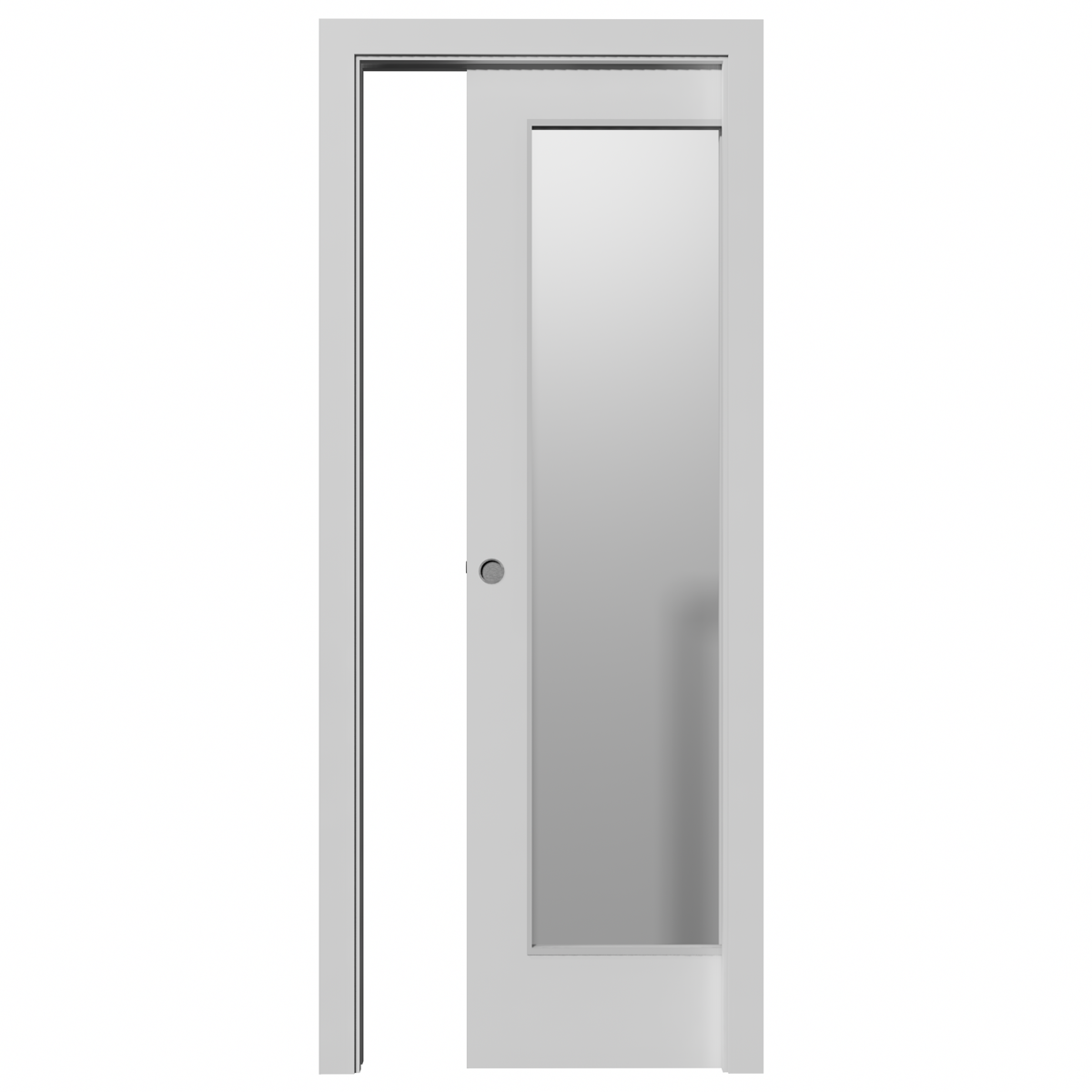 Puerta corredera de vidrio grande LISA de 2110x905x35 en lacado blanco con KIT incluido