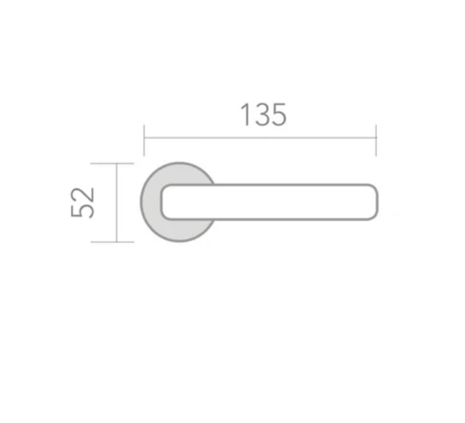 Manilla roseta redonda en Aluminio R-410 cuero