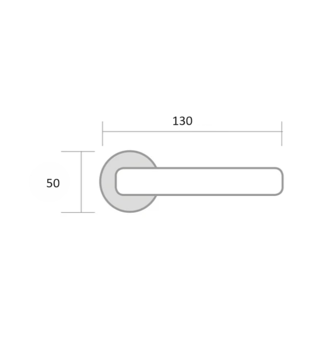 Manilla roseta redonda en Zamak RS-910 negro