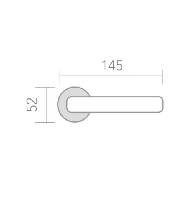 Manilla roseta redonda en Aluminio RS-310 blanca