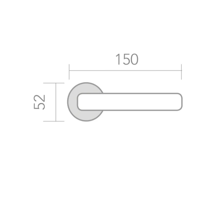 Manilla roseta redonda en Aluminio R-210 negra