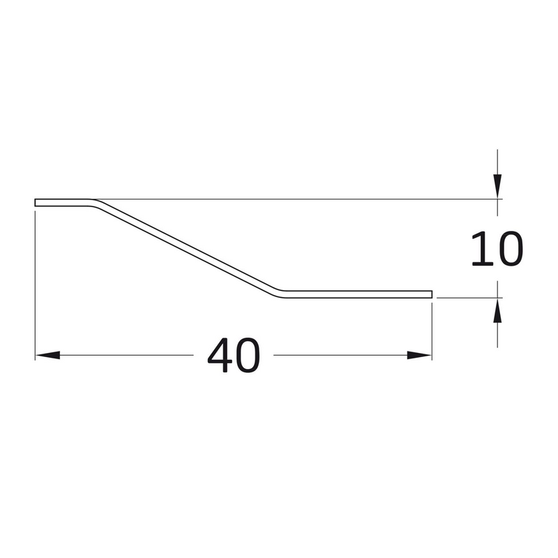 985x40mm adhesive step stainless steel flashing for floor