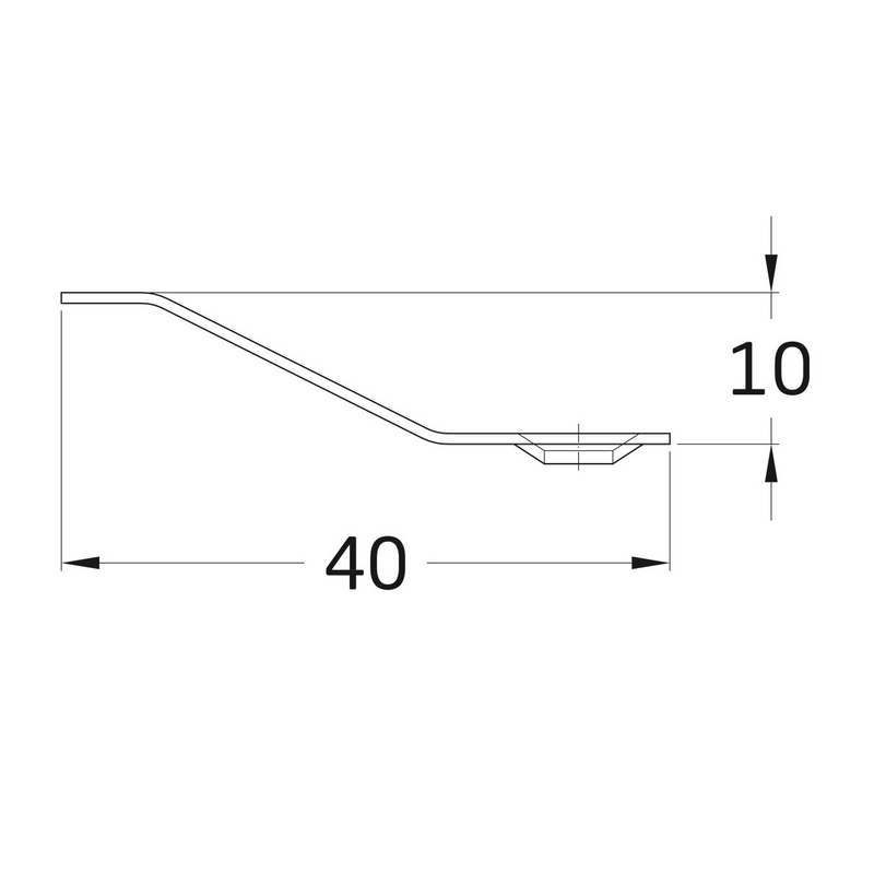 Tapajuntas de acero inoxidable en escalón de atornillar de 985x40mm para suelo