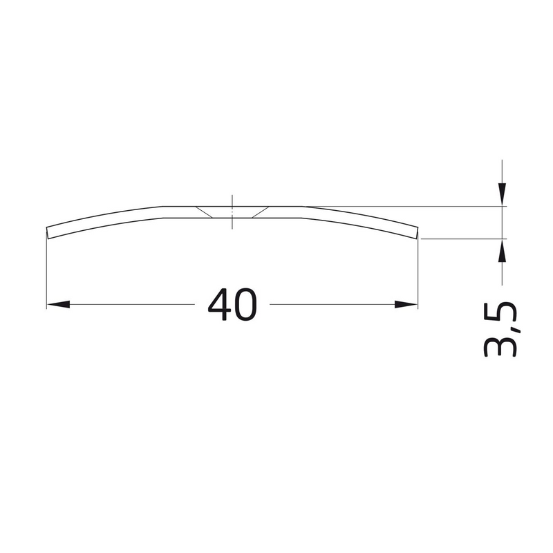 Tapajuntas de aluminio liso de atornillar acabado oro 820mm para suelo