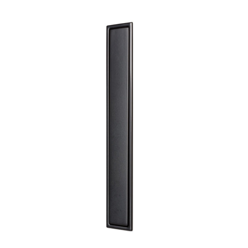 Tirador rectangular de cazoleta Clos negro de 160mm de altura para puertas correderas