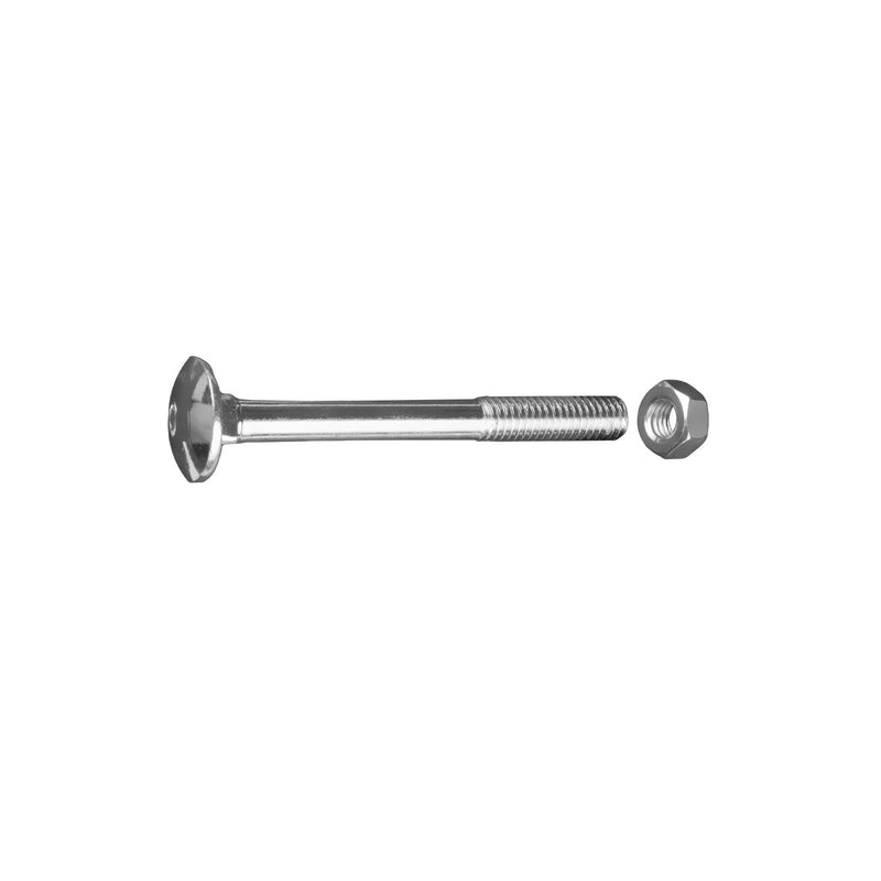 Box of 10 DIN 603 8x120mm screws with flat head and square neck with nut included