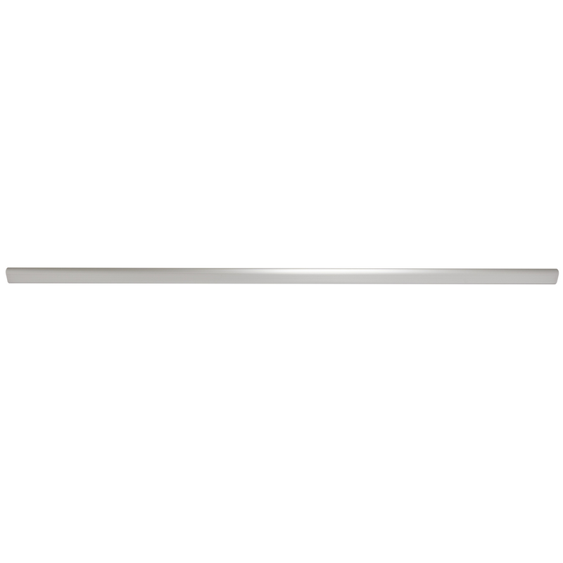 1 meter oval fluted silver tube for cabinet made of aluminum and 30x15mm profile