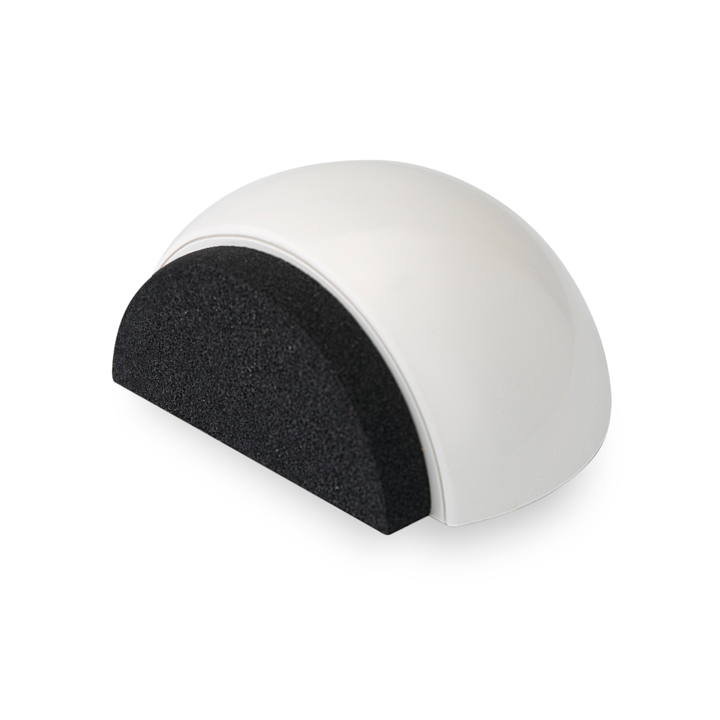 Plastic white hemispherical adhesive door stopper with EPDM shock absorber