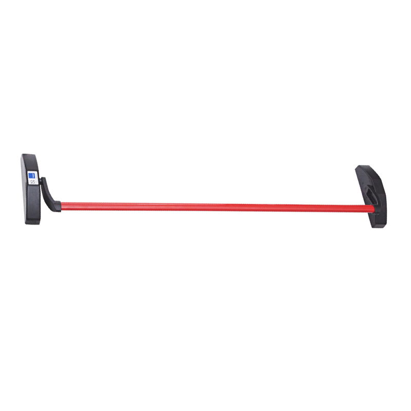 Barra antipánico Lite roja de 1 punto de embutir de 900mm cuadradillo de 8mm