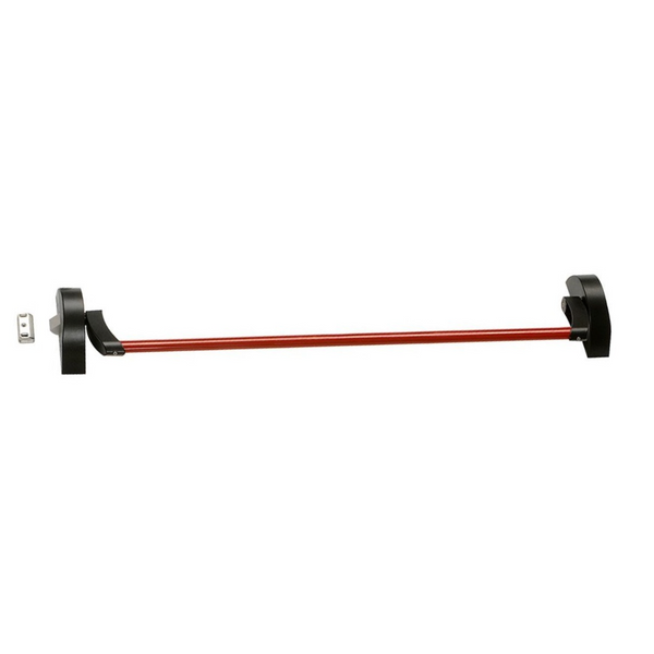 Barra antipánico Tesa Lite roja de 1 punto de sobreponer de 900mm cuadradillo de 8mm