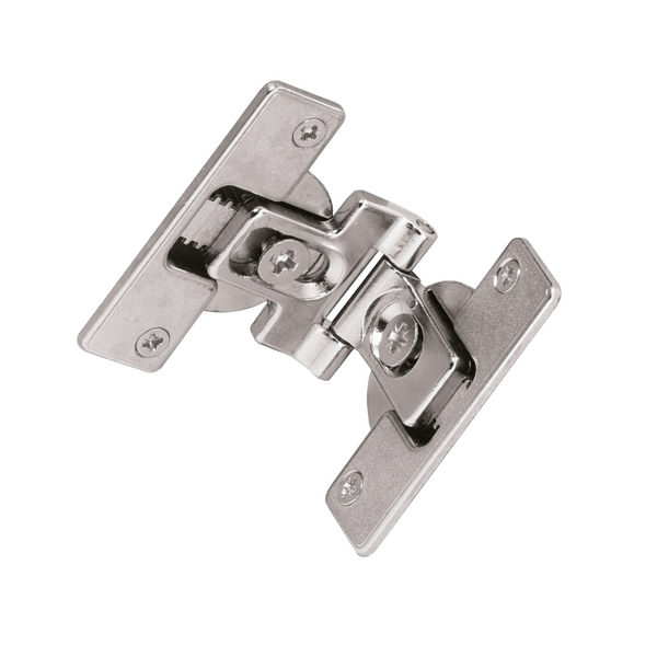 Bisagra central Hettich para puertas plegables con eje de rotación desplazado ajustable