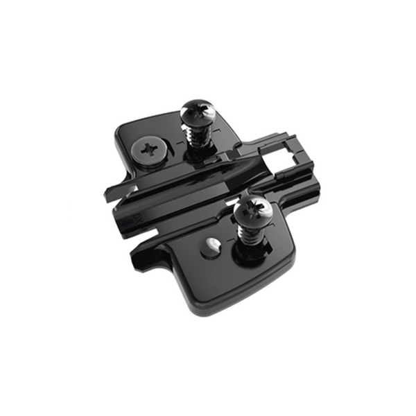 Base negra regulable calce 0 Hettich para bisagra Sensys e Intermat