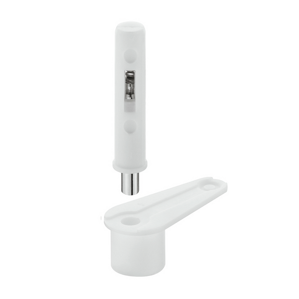 Bisagra pivotante de plástico blanca Hafele para puertas de 12 a 21 mm para armarios