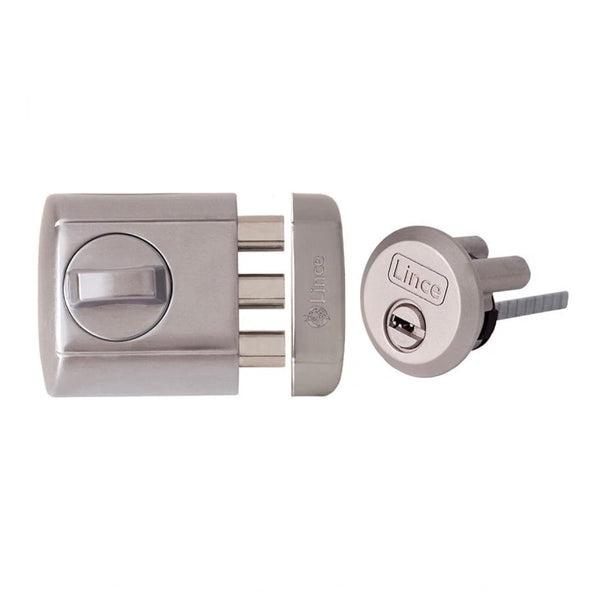 Cerrojo 4930 SUPRA KEY Lince de alta seguridad en acabado plateado para puertas