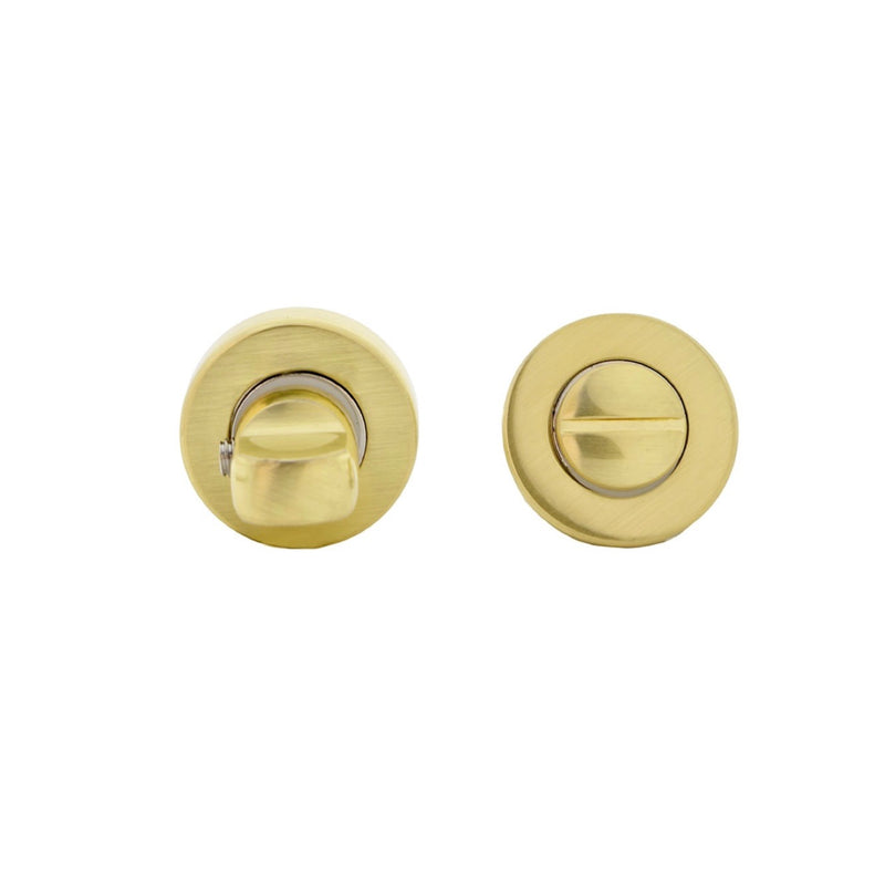 35mm diameter door lock in satin gold finish