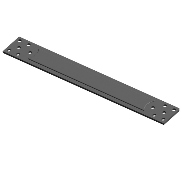 Placa continua negra de refuerzo de 266mm para contraventanas