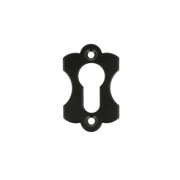 Bocallave vertical lisa para llave europerfil en acabado negro de 60x38mm para muebles