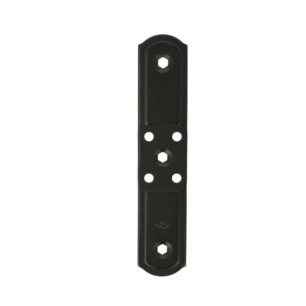 Placa vertical negra de 140mm de refuerzo para contraventanas