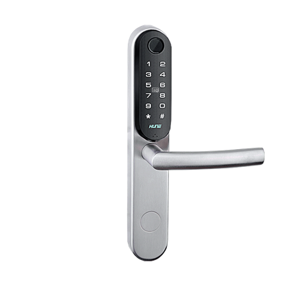 Electronic handle with fingerprint, keyboard and bluetooth