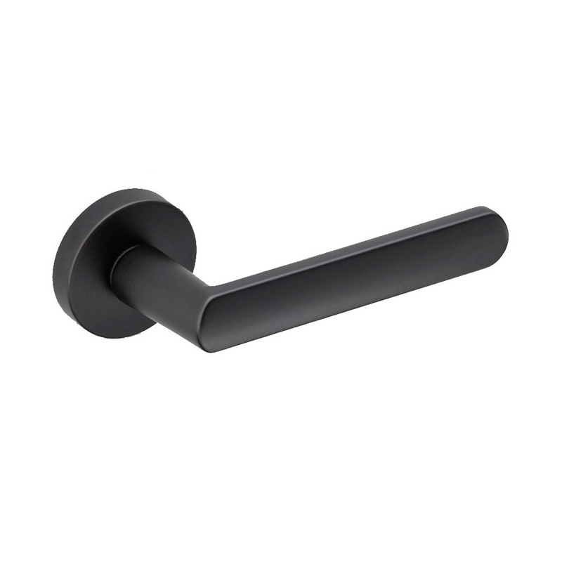 Round rosette in matte black finish model Havana 722 for doors 