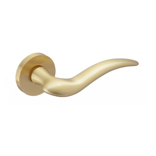 Copy of Round Rosette in satin brass finish model Valentina 119 for doors 