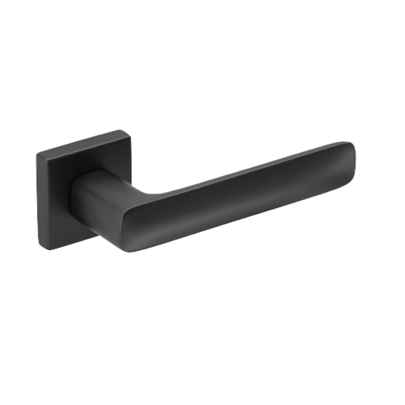 Square rosette in matte black finish model Vita 749 for doors 