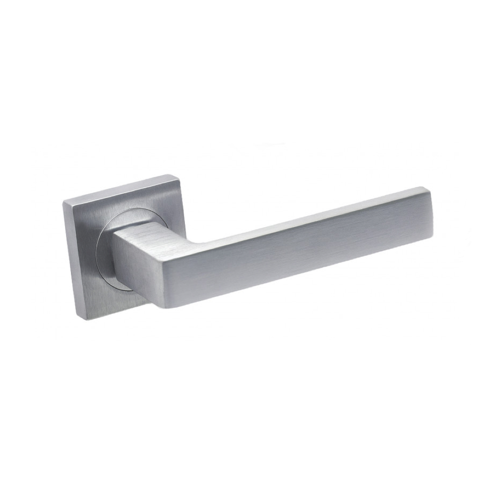 Square rosette in satin chrome finish model Kristina 717 for doors 