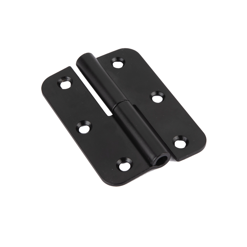 Round edge black finish stainless steel hinge hinge for doors 90mm x 65mm 