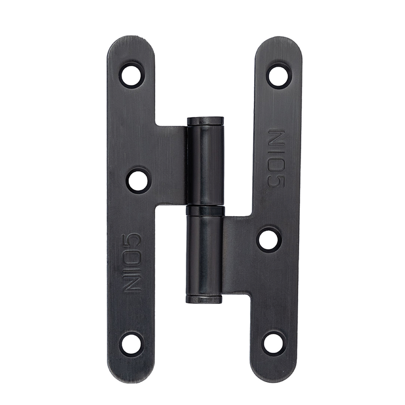 Round blade door hinge in graphite finish without finish, 100 x 57 