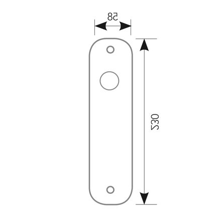 PLACA oval de latão para montagem de puxadores. BOTÕES DE COBERTURA.