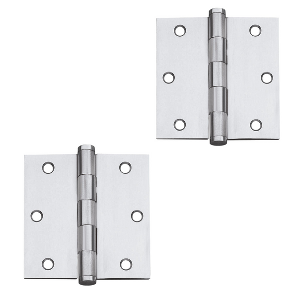 x2 removable square stainless steel hinges without square edge finish