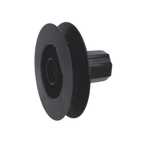 Polea de pvc de 140Ø para tubo de 42mm de persiana con cinta de 18mm